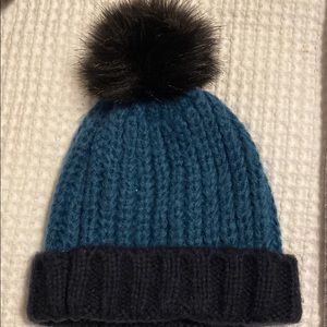 Blue knit beanie